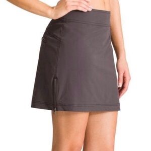 ATHLETA Jenner Side Zip Skirt Skort Hiking Outdoor Activewear in Brown Size 4